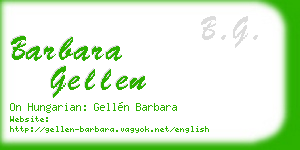 barbara gellen business card